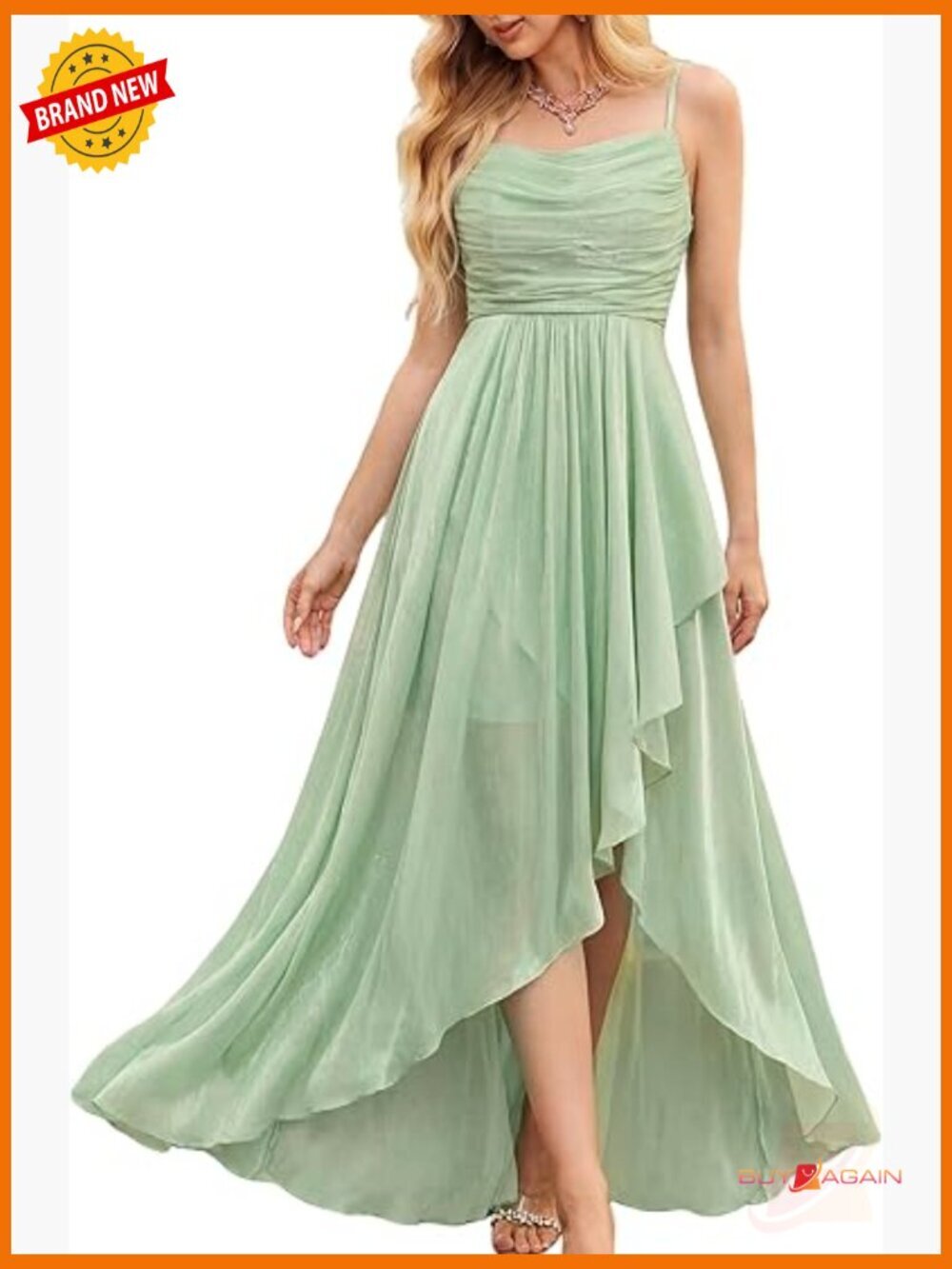 Elegant Maxi Prom Dress Cowl Neck Sleeveless Formal Gown